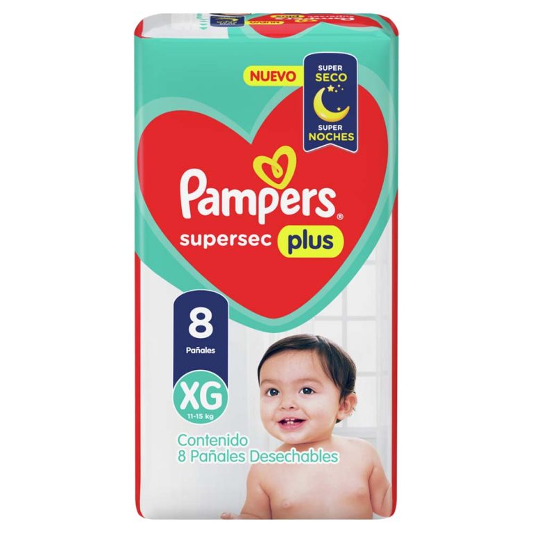 Pampers SuperSec Extra Plus XG x8 / Promo x3 900 Pañalera Sofia
