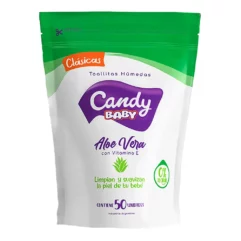 Toallitas Húmedas Candy Baby Aloe Vera x 50 Unidades
