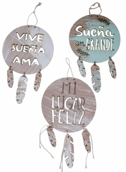 Colgante Madera Frase